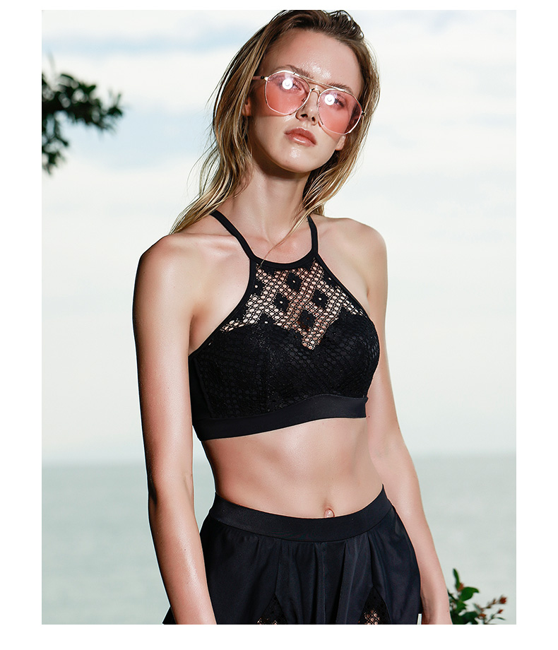 Chất lượng mới Lan Zhuoli xu hướng thời trang bikini gợi cảm - Bộ đồ bơi hai mảnh 	đồ bơi nữ 2 mảnh màu đen