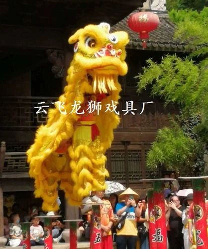 Lion Dance Props Стандартное соревнование для взрослых двойной спектакль, Lion Australian Wool Lion Lion Holiday Day Done