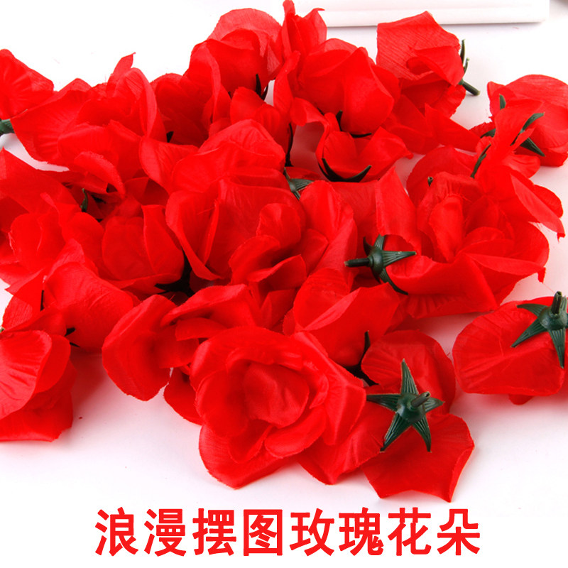 Simulation rose pendulum candle Rose head curling rose Wedding romantic confession candle fake rose flower