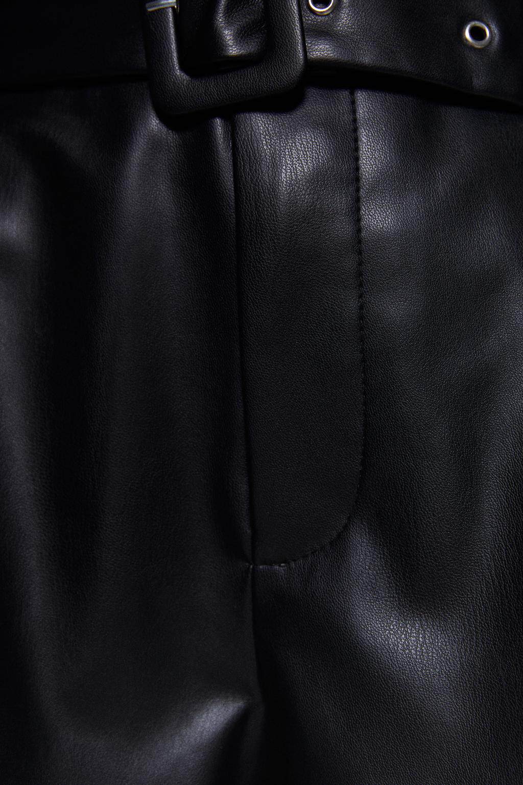 PU leather shorts image 4