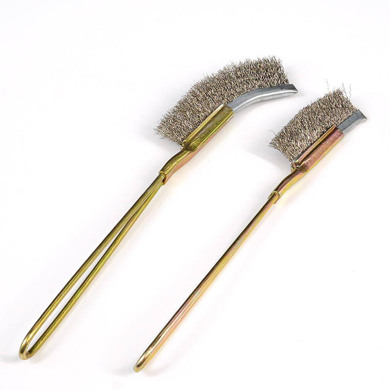 Wire brush with long handle kitchen range hood cleaning tool iron brush cleaning to remove rust