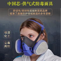 Fabed air-supplied gas mask dust mask anti-industrial dust spray paint head-mounted liquid silicone mask
