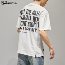 2021 summer new mens short sleeve printing trend casual round neck shirt loose clothes half sleeve Tide brand T-shirt