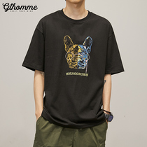 2021 summer new mens short sleeve T-shirt loose round neck ins Tide brand casual half sleeve fashion clothes