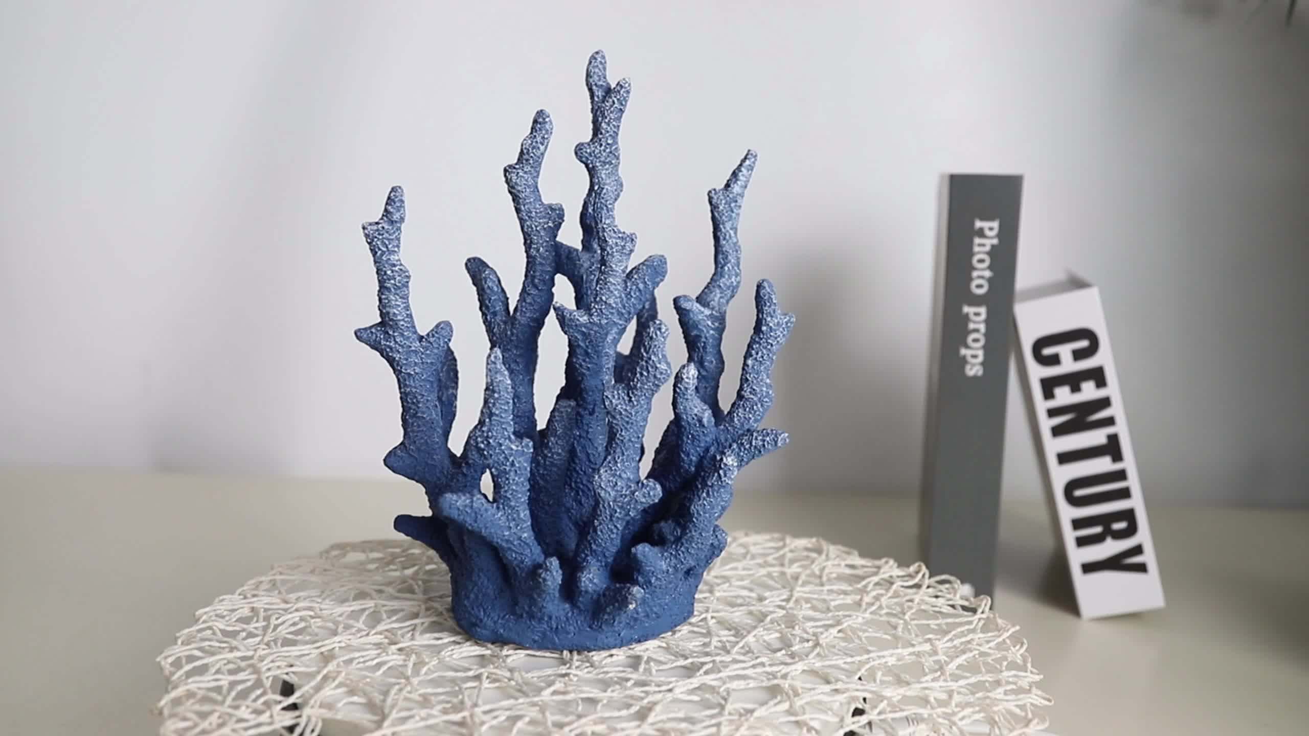 Resin Artificial Red Coral Reef Aquarium Coral Rock Coral Staues For