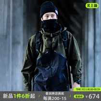 ENSHADOWER concealer color color diagonal zipper pressure rubber clothes Tide brand loose jacket national tide function coat