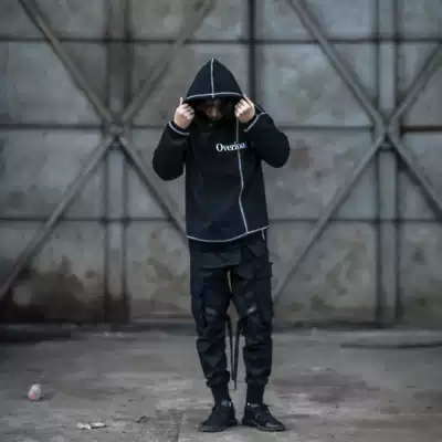 ENSHADOWER CONCEALER Embroidered anti-hemming design thick hooded sweatshirt