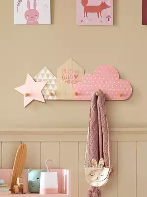 Adhesive hook porch creative entrance key shelf Wall Wall coat hook Wall Wall children's room door hanging clothes hook