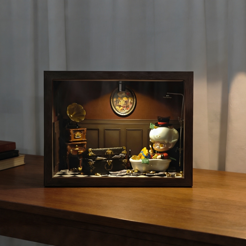 Blind Box Scene: Scrooge's Bathtub, Oil Painting, Gramophone, Showerhead, Suitcase, Ingot, Photo Frame, Wall Skirt Blind Box Scene: Scrooge's Bathtub, Oil Painting, Gramophone, Showerhead, Suitcase, Ingot, Photo Frame, Wall Skirt