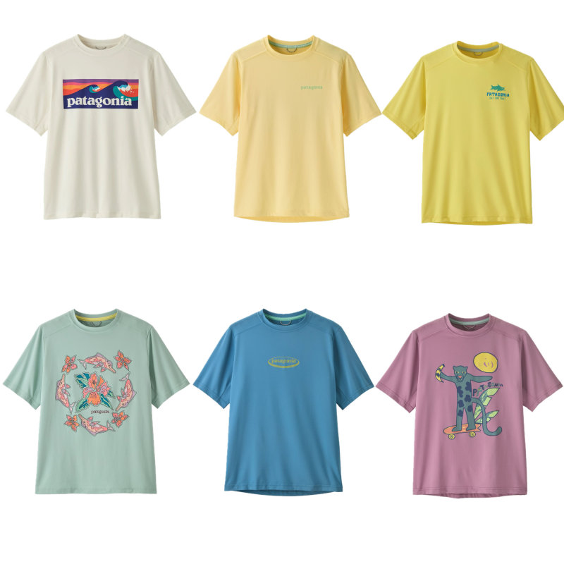 Patagonia Cap Silkweight Kidsren's Quick-Drying Short-Sleeved T-Shirt 62381 Patagonia Cap Silkweight Kidsren's Quick-Drying Short-Sleeved T-Shirt 62381