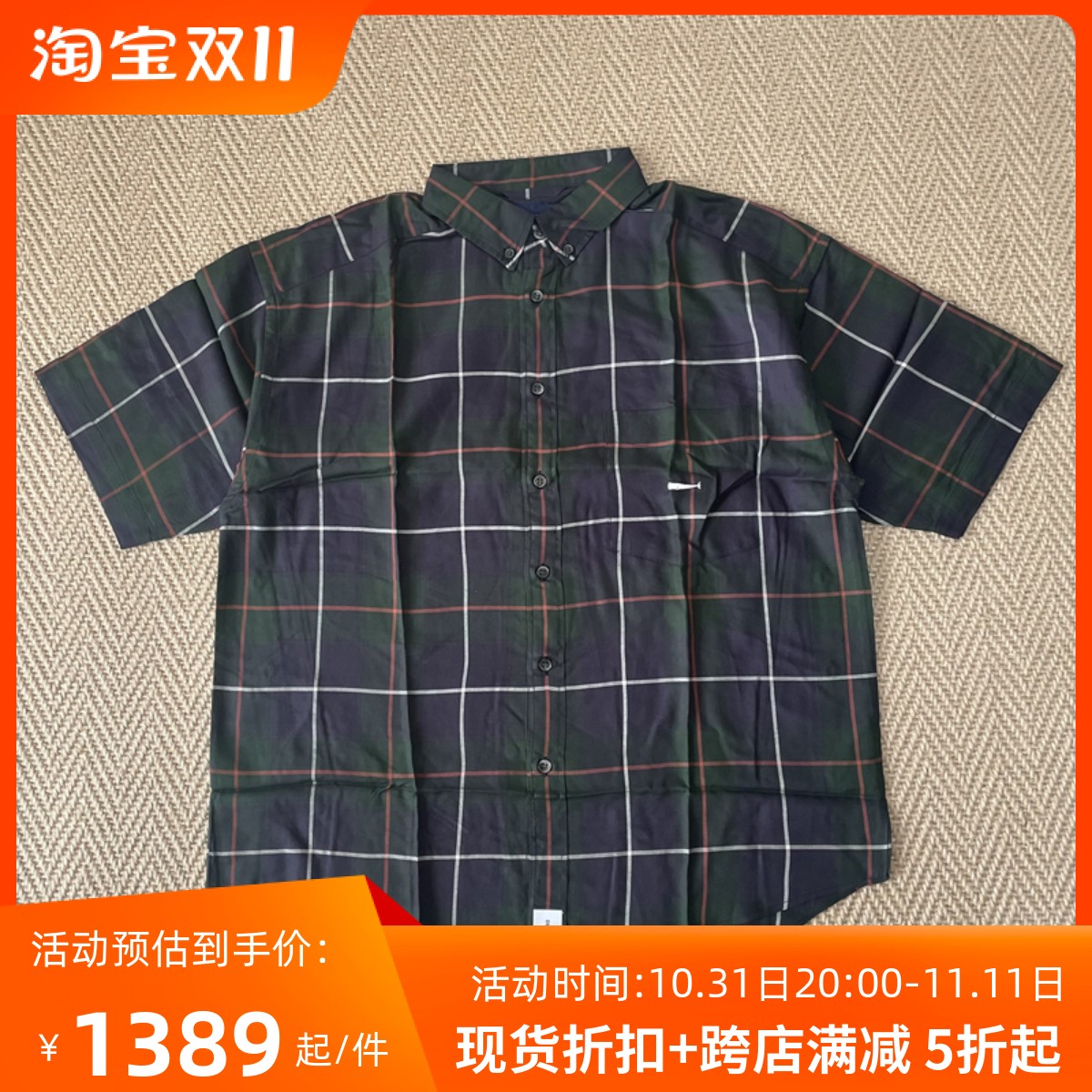 National warehouse DESCENDANT HYANNIS B D SS SHIRT FULL SIZE plaid shirt 21SS-Taoba