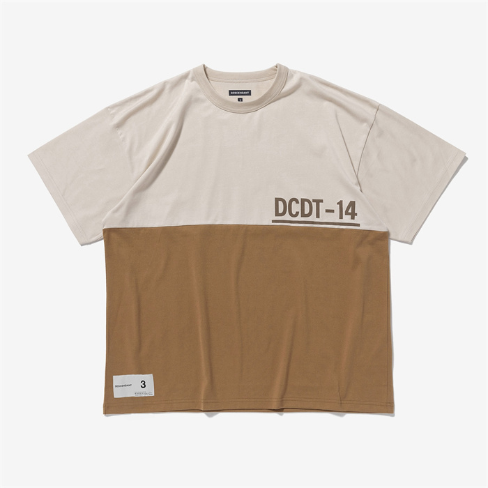 DESCENDANT DCDT-14 SS Cotton Splicing Circular Sleeve T-shirt 22SS 6 23
