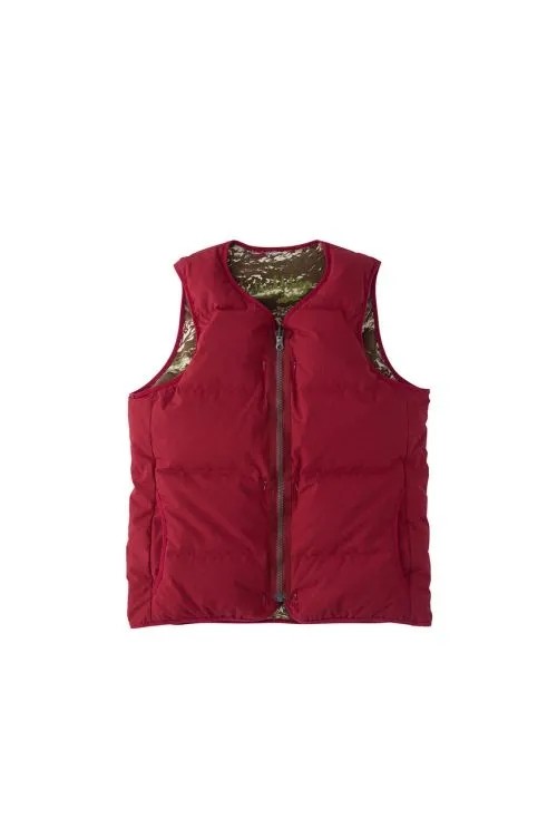 National warehouse VISVIM KUBA DOWN VEST REVERSIIBLE DAILY TIDE PLUME WAISTCOAT EXTERNAL WEAR