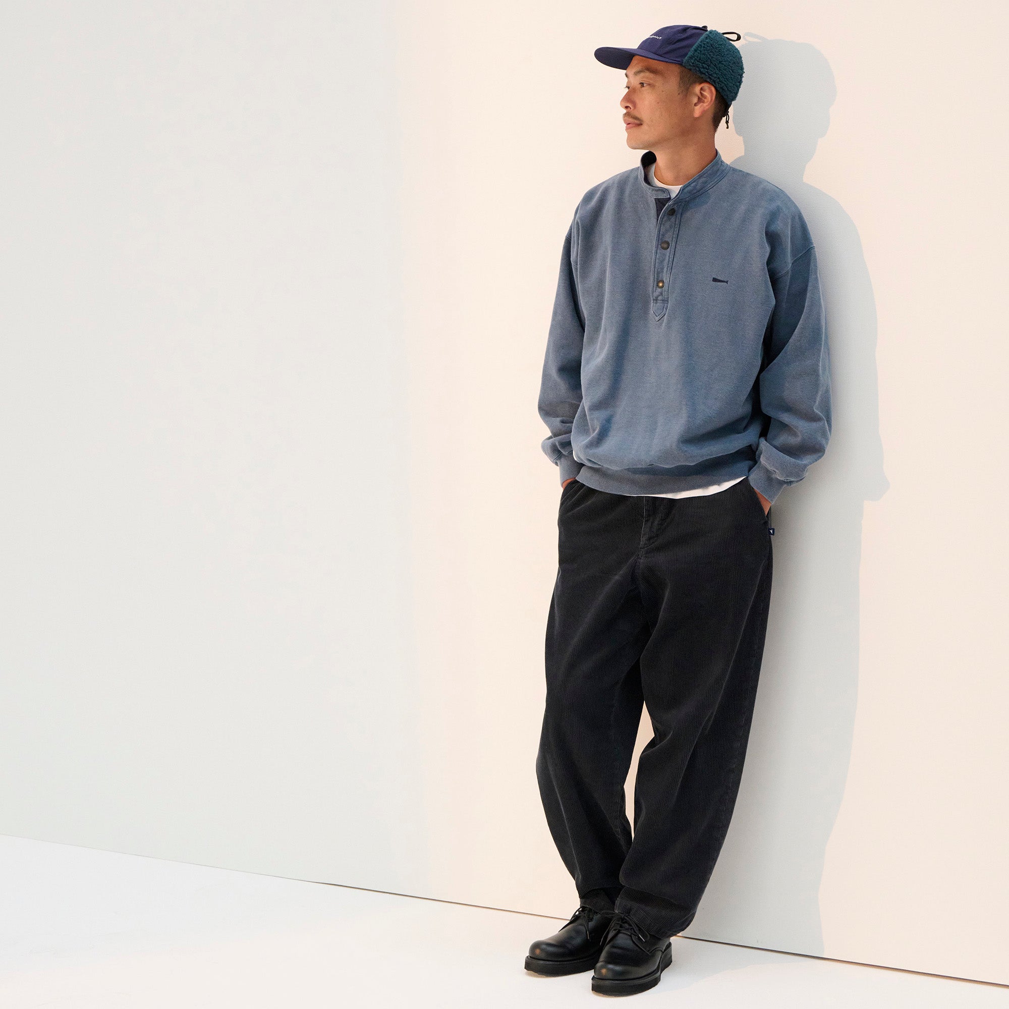 Descendant VOIL HENLEY NECK PIGMENT DYE