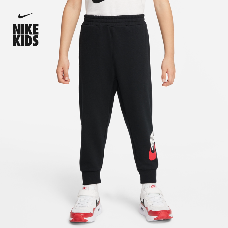 Nike Nike Official Baby Child Long Pants Winter Spring New Guard Pants Style Hairy Ring Easy To Wear for Running DV4359