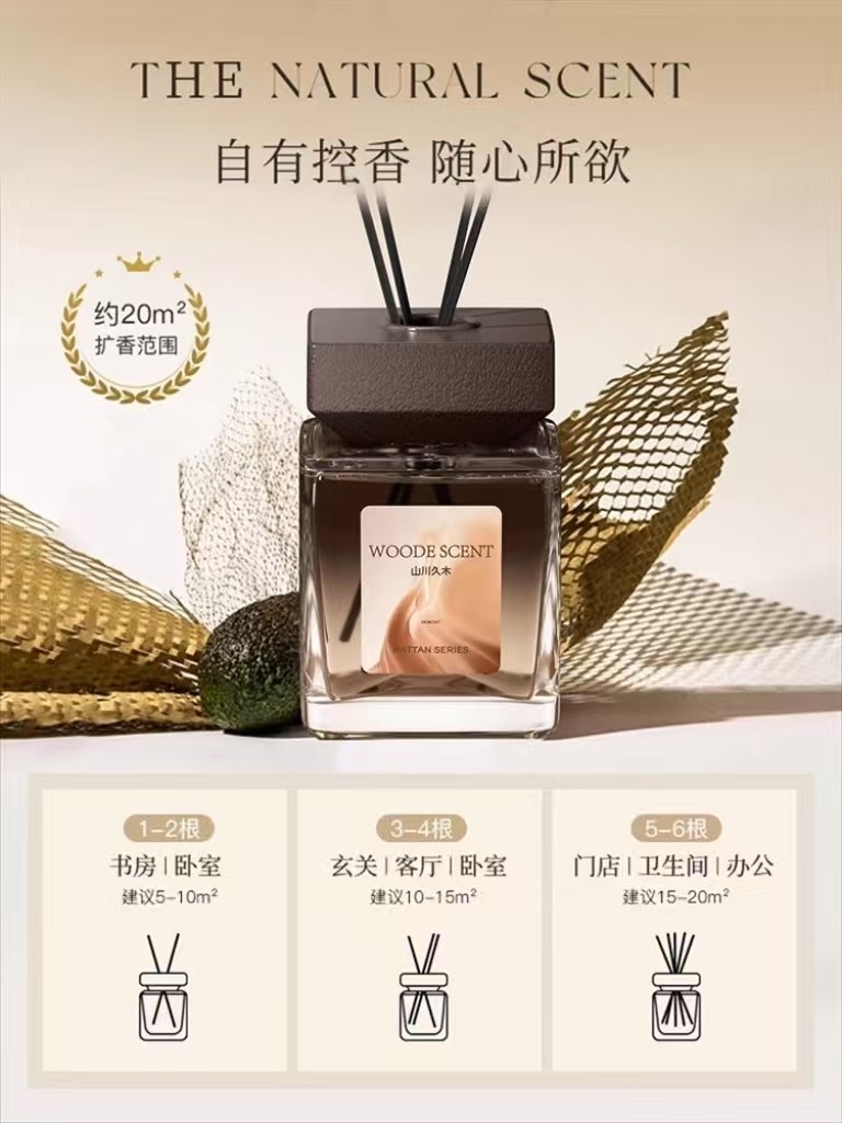 Fireless Aromatherapy Essential Oil, Long-Lasting Indoor Home Fragrance, Light Fragrance for Men and Women, High-End Hotel Star Fragrance, Bedroom Room