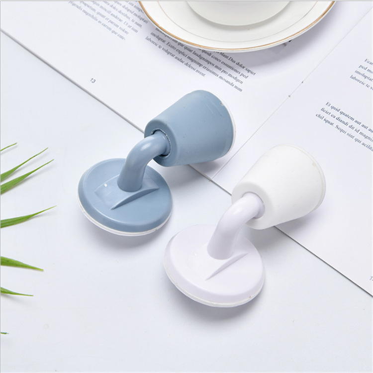 Door suction silicone anti-collision-free perforated door handle anti-collision mat toilet door block plastic toilet door after touching the door anti-collision