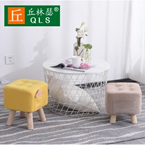 Rest and wash small wooden little madman stool home stool low stool with storage comfortable bedroom room entrance