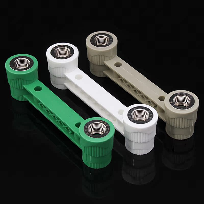 National standard white PPR double direct 20x4 points 25x4 points pipe inner wire shower conjoined water pipe inner tooth connector