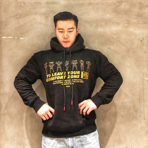 MAXPOWER original Tide brand fitness spring hot stamping loose hoodie sports fitness hooded sweater jumper men