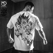 Muscle Dog Muscle Dog autumn new white Sun Wukong Pelican fitness exercise training casual top T-shirt