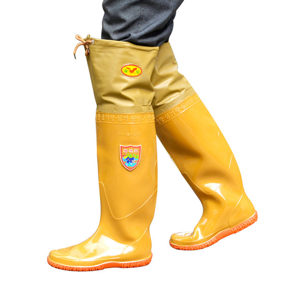 新款农田插秧靴男女超高筒过膝软底雨靴雨鞋加厚稻田靴子防水靴子