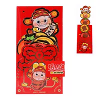 Поздравляем с зарабатыванием денег (трехмерные красные конверты-1 упаковка)