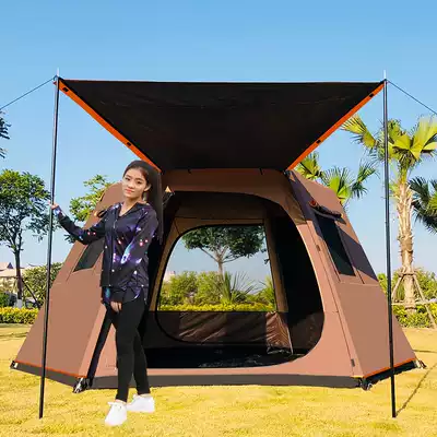 Adventure camel tent Outdoor camping thickened rainproof tent Field camping explosion-proof rain automatic tent