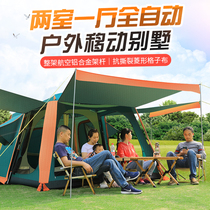 Outdoor camping camping portable equipment anti-rainstorm camping thickened one or two rooms two rooms one hall automatic tent