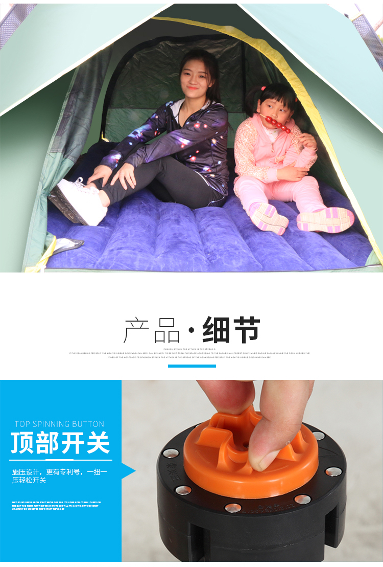 Lều lạc đà ngoài trời 3-4-5-8 người hoàn toàn tự động hai phòng ngủ một hội trường dày mưa cắm trại thiết bị cắm trại lều - Lều / mái hiên / phụ kiện lều lều du lịch