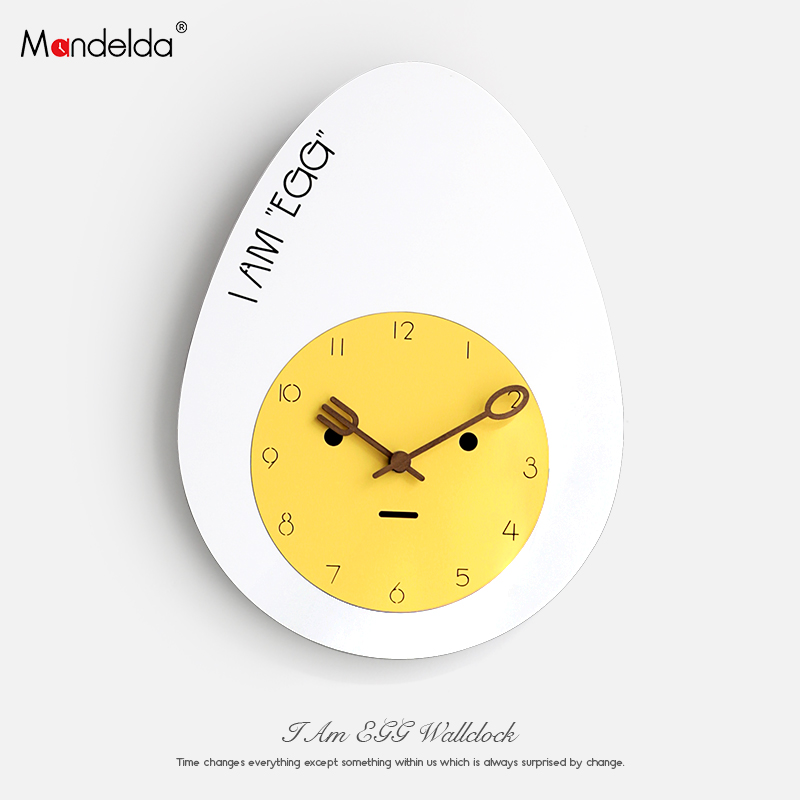 Mandelda Hanging Clock Living Room Modern Mute Bedroom Cute Children's House Cartoon Day Style Restaurant Personality Hanging Clocks-Taobao