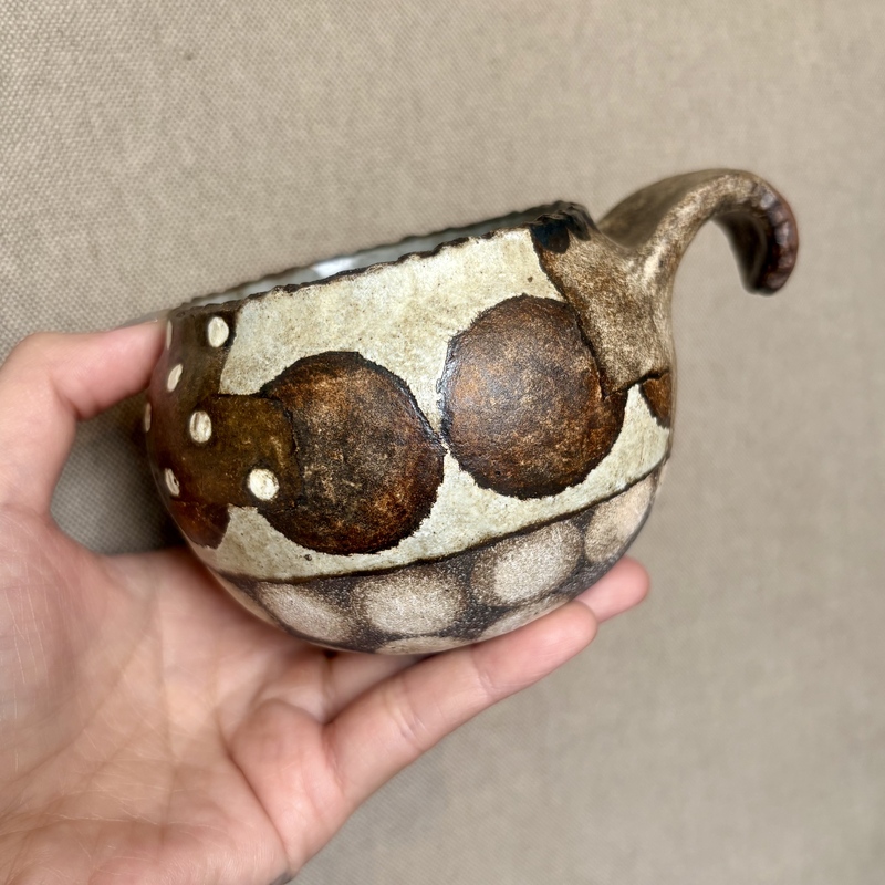【Nanna Small Pottery】Patterned Patchwork Polka Dots, Handmade Coarse Pottery, Cups, Plates, Bowls, Domestic Pottery by Chinese Artists 【Nanna Small Pottery】Patterned Patchwork Polka Dots, Handmade Coarse Pottery, Cups, Plates, Bowls, Domestic Pottery by Chinese Artists