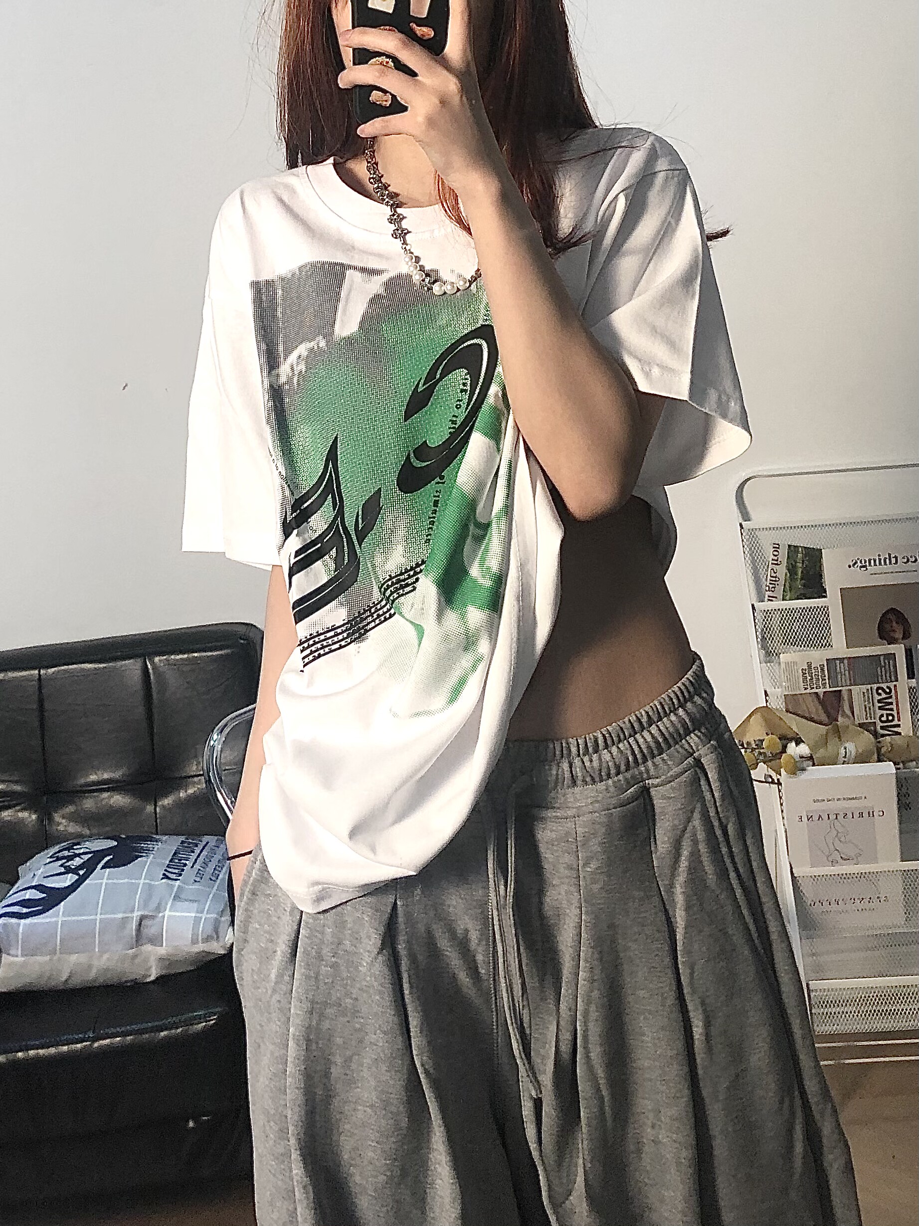 The Tide Card LIFE Cavempt Day Department Street Wind Looser T-Shirt Terminally classic The men and women portrait printed short sleeves