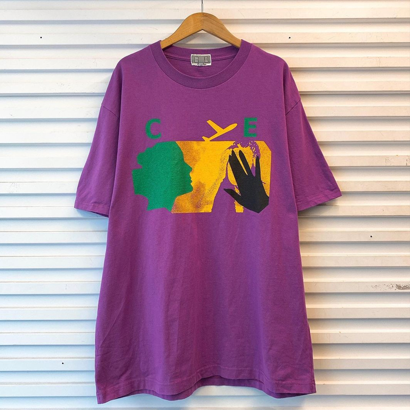 LIFE CAVEMPT Japanese tide C E 20SS EMP TEE abstract print short-sleeved T-shirt men and women with the same paragraph couple