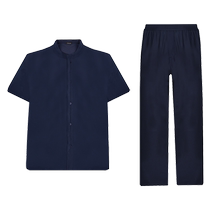 Mr. Admiration 24ss Rulin comfortable clothing pajamas mens summer short-sleeved trousers can be worn outside the home suit