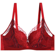 Admiration gilt ink underwear womens high-end red no steel ring medium thick mold cup hidden hole bra AD170411
