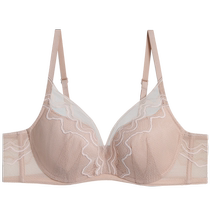 Admiration Phantom Quicksand Underwear Womens Soft Steel Ring Non-Woven Large Cup Big Breast Showing Small Lace Bra AM12A011
