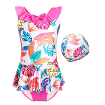 Adore Children Girls Girls Girls 23 Summer New Product Sunscreen Technology Chlorine Resistant High Elastic Printed One-piece Swimsuit