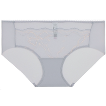 Aimu 24AW simple rhyme underwear womens cotton bottom crotch sexy lace mid-waist boxer briefs AM23A031