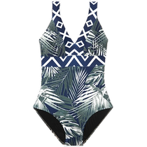 Aimu swimsuit womens palm style summer sexy V-neck no rims casual slimming one-piece swimsuit AM688061