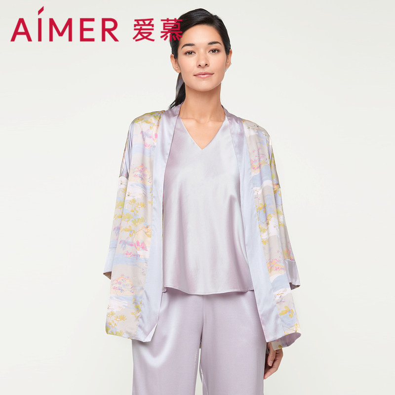AIMER silk hedonist II Two sides wearing Chinese short robe AM487281