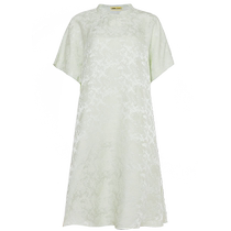 Admiration Royal Brocade Pajamas Womens Spring and Summer Silk Sangbo Satin Short-Sleeved Nightgown-Yancui HJ21487