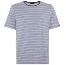 Mr. Admiration Pajamas Mens 23SS Striped Feelings Modal Wearable Round Neck Short Sleeve Top NS41J702