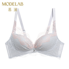 Бюстгальтер 爱慕慕澜美润无托无钢圈深v聚拢性感蕾丝薄模杯文胸内衣ad17d11