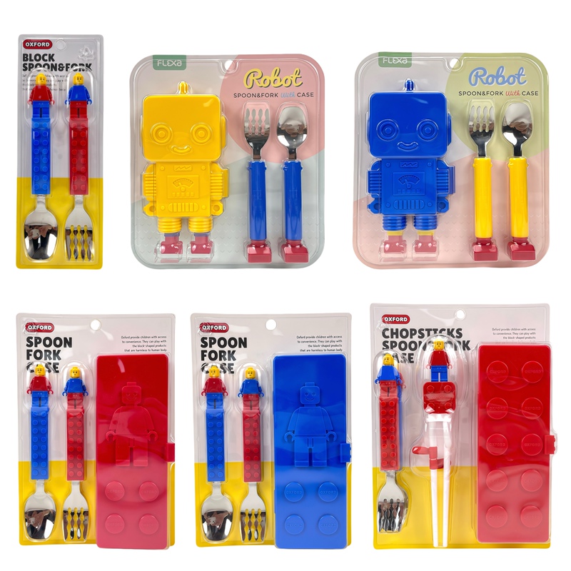Korean Imported Oxford Spoon, Fork, and Chopsticks Cutlery Set with Cartoon Cute 3D Patterns in Stainless Steel. See Details Korean Imported Oxford Spoon, Fork, and Chopsticks Cutlery Set with Cartoon Cute 3D Patterns in Stainless Steel. See Details
