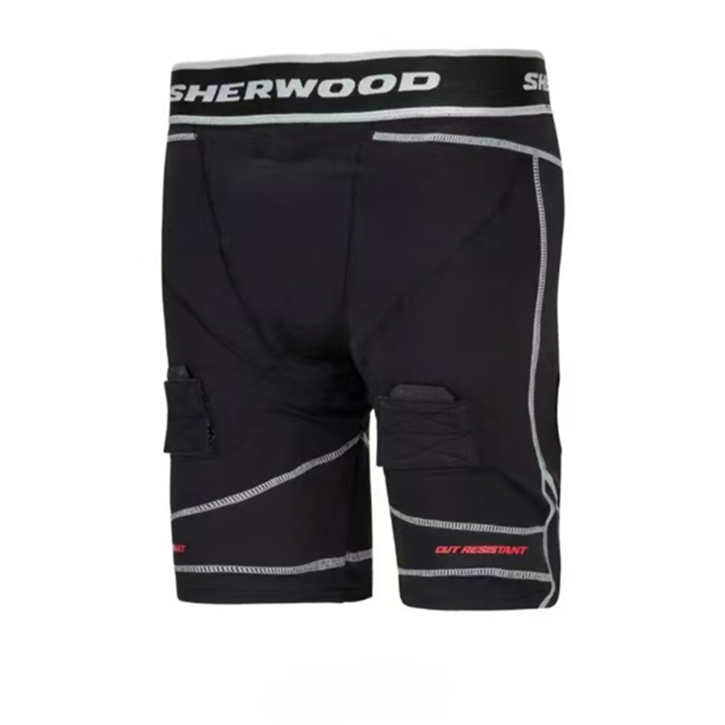 Sherwood Kidsren, Teenagers, Adults, Men and Women, Breathable, Anti-Cut, Tight-Fitting, Compressed, Professional Ice Hockey Quick-Drying Shorts Sherwood Kidsren, Teenagers, Adults, Men and Women, Breathable, Anti-Cut, Tight-Fitting, Compressed, Professional Ice Hockey Quick-Drying Shorts