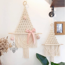 Christmas tree tapestry Nordic ins bedroom wall decoration hand woven macrame childrens room hanging gift