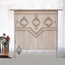 (Gou Yun) Beige Nordic sofa bed background woven tapestry model house B & B stay rope wall decoration