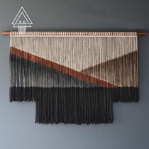 (Lattice) Irregular cotton color gradient dyeing tapestry model room wall decoration wall hanging living room decoration
