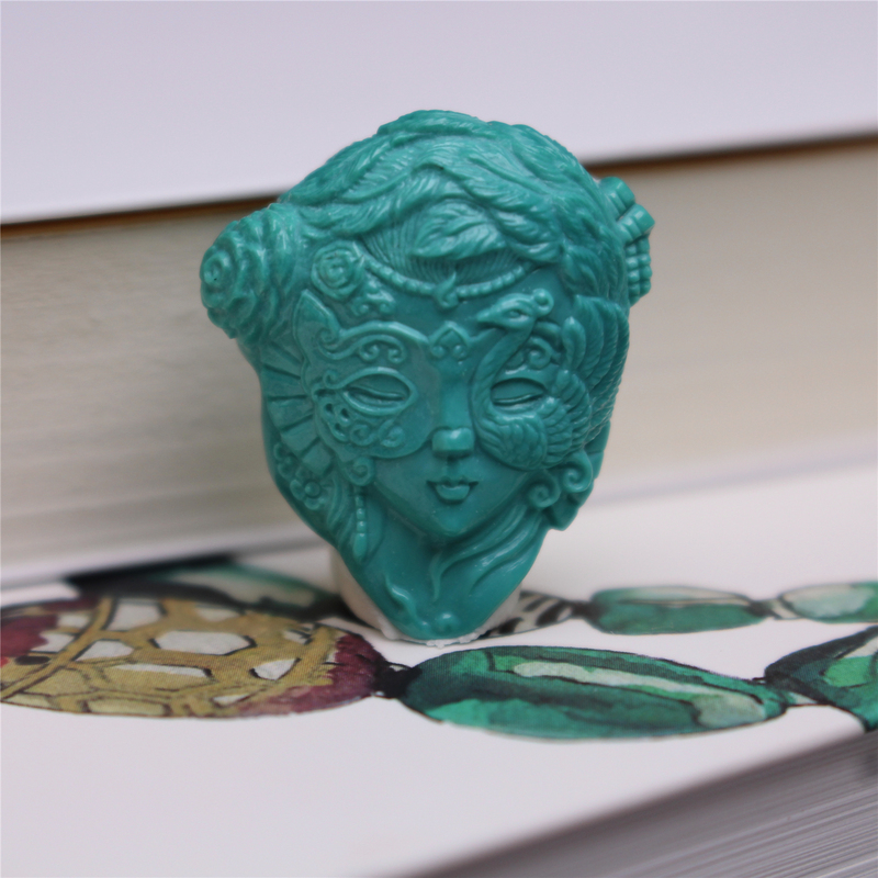 Lin Xi Jewelry Natural Raw Turquoise Carving Piece Loulan Queen Natural Pendant